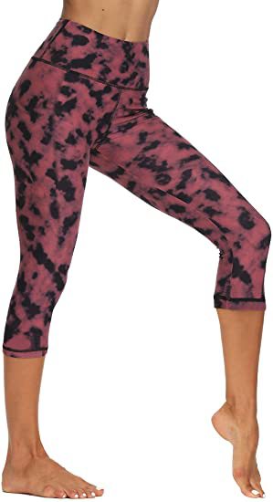 Cropped High-Rise Leggings – USA Flag Print Patriotic Workout Pants 