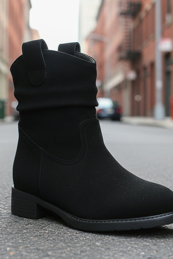 Suede Slimming Chunky-heel Fashion Ankle Boots For Women 