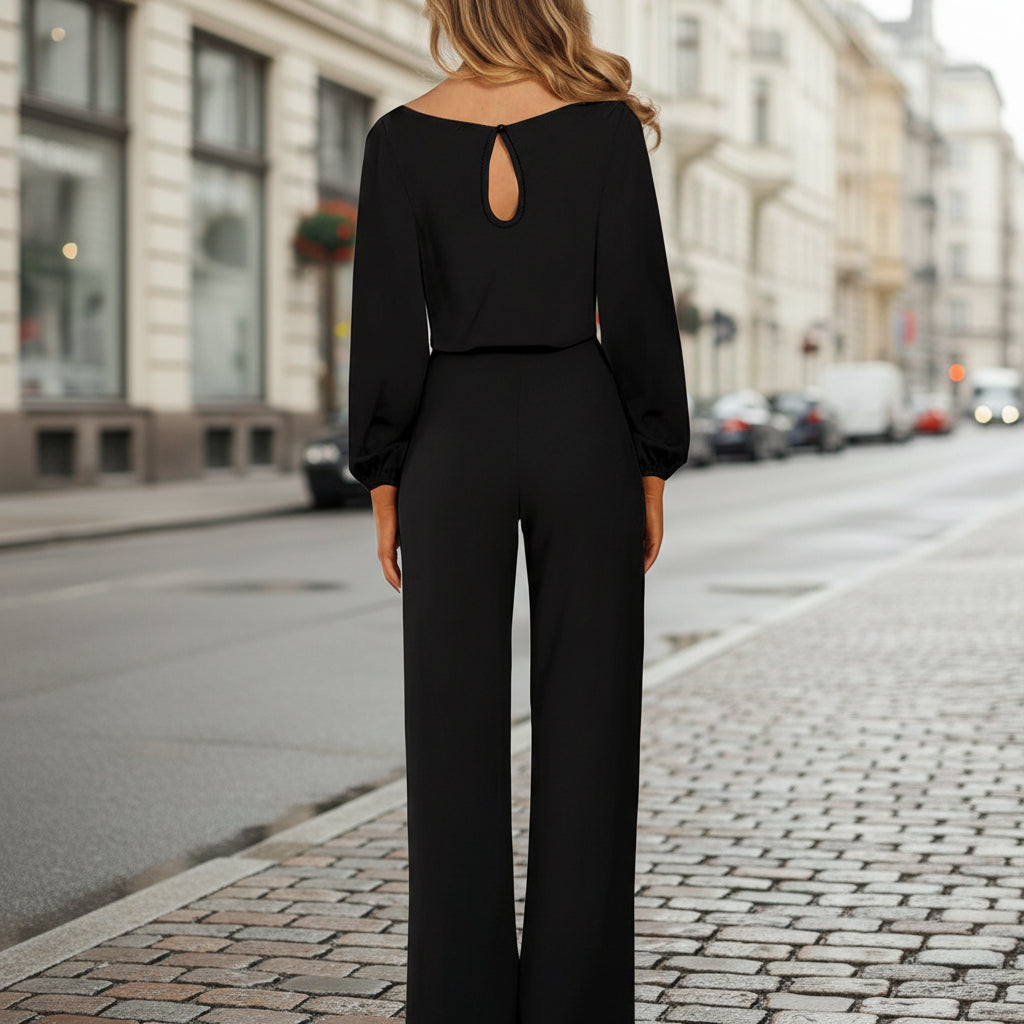 Solid Color Slim Fitting long sleeve jumpsuits for women CJ