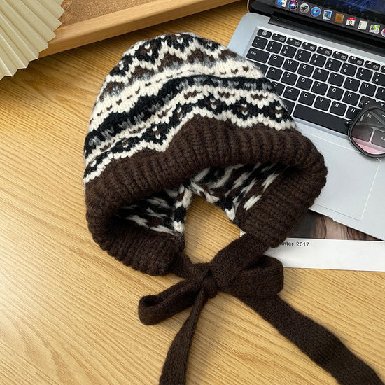 Winter Vintage Wool Bag Cap – Warm Ear Protection Hat for Cold Weather - FitiqueFit