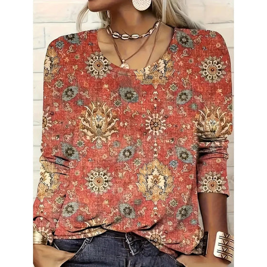 Womens Trendy Long Sleeve Tee Shirts CJ US