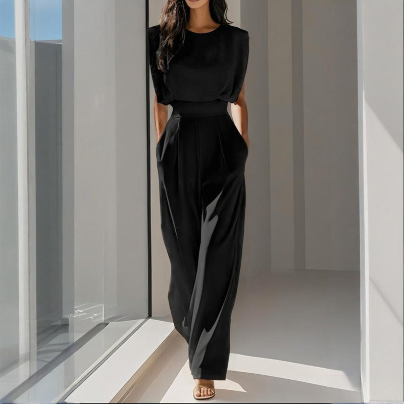 Women’s wide-leg short sleeve jumpsuit CJ US