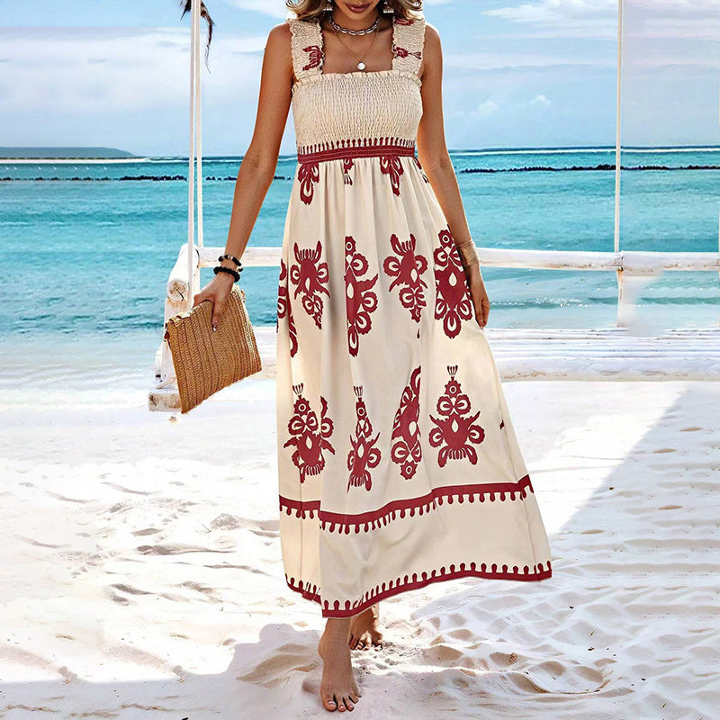 Women’s Wide-Strap Printed Maxi Dress CJ US