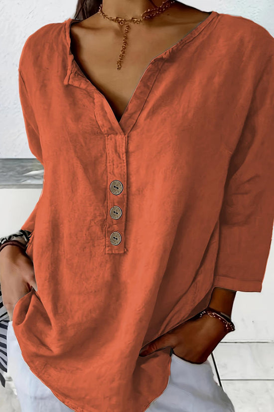 Modern Notched-Collar Button-Down Shirt – Relaxed Chic Staple CJ US