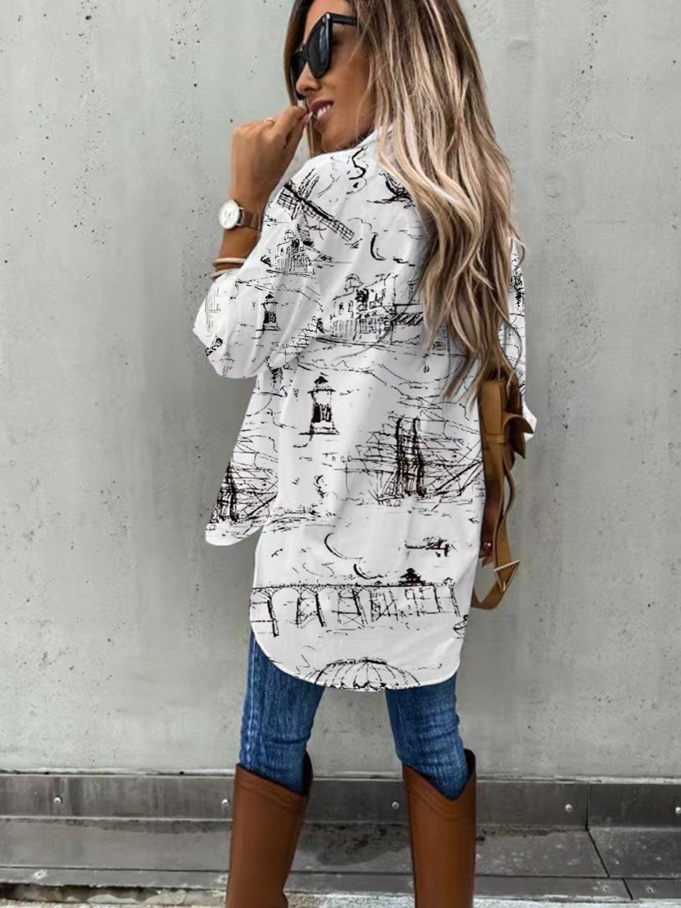 Large Size Two-piece Set Women's Long Sleeve Casual Shirt Diversi Fashion™
