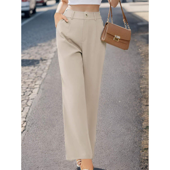 Elegant Womens Suit Pants With Pockets 