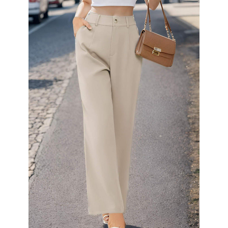Elegant Womens Suit Pants With Pockets 