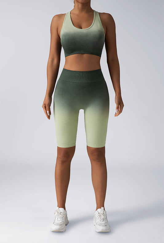 Seamless Women's Activewear Sets – 2-Piece Crop Top & High Waist Shorts/Leggings FitiqueFit