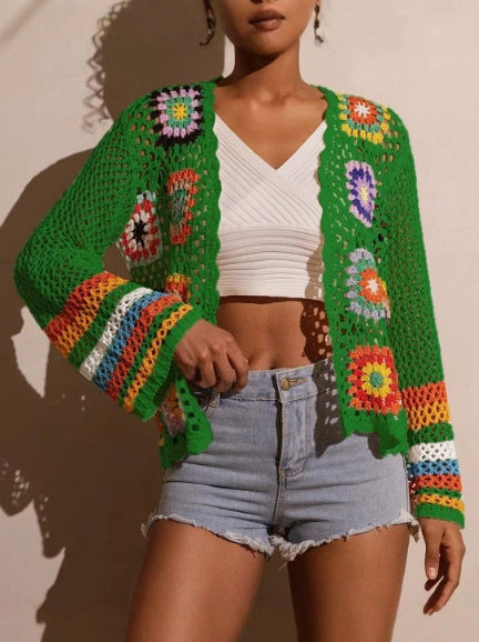 Hand-crocheted Knitted Cardigan For Women 