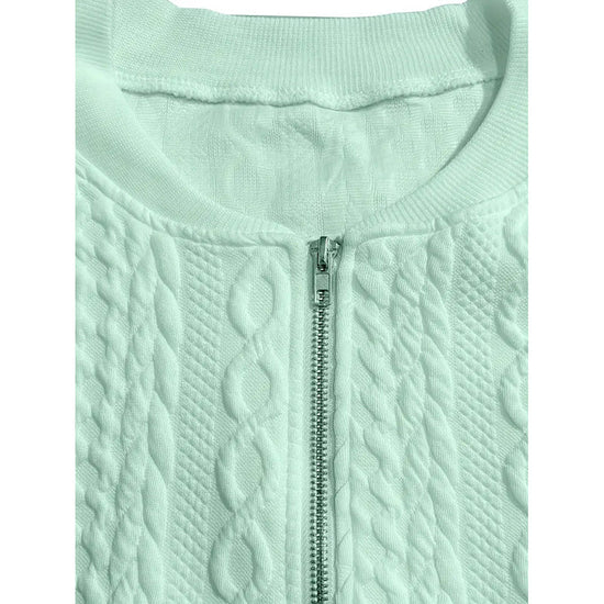 Bomber Jackets For Women Cute Jacquard Coats Lightweight Zip Up Jackets CJ US