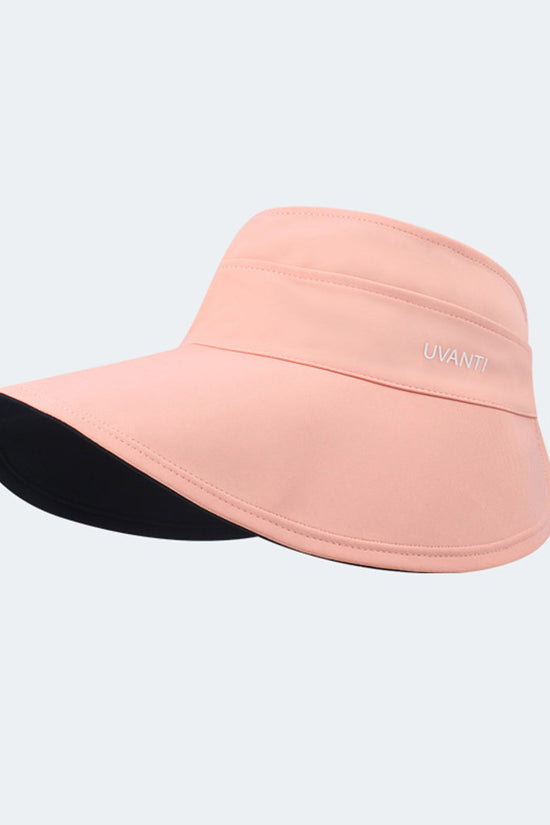 Solid-color Simple Double-sided Wide-brimmed Hat With Empty Crown, Light And Fresh Outdoor Wrap-around Style Large Brim, With Storage Function For Sun Protection. 