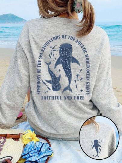 Women's Cute Kitten Graphic Sweatshirt 