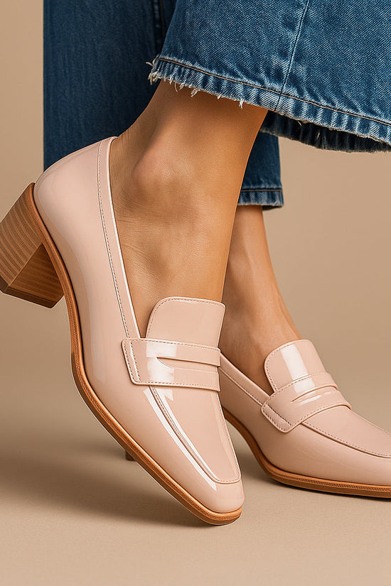 Fashion Square Toe Slip-on Paint Oversized Shoes Women 