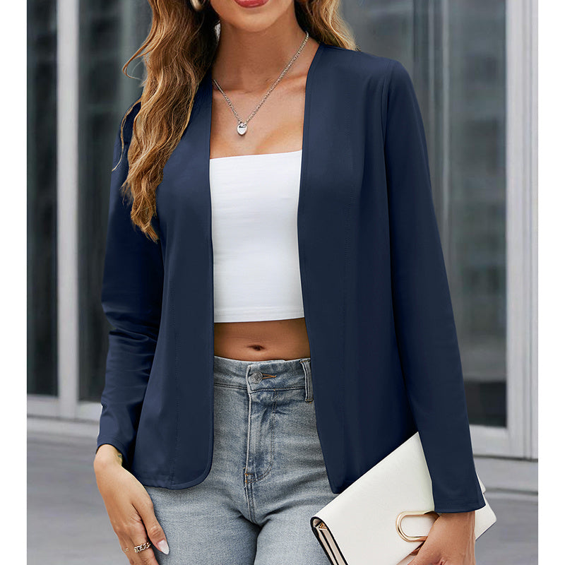 Women Plus Size Casual Blazer Open Front Long Sleeve Work Office Cardigan Jackets CJ US