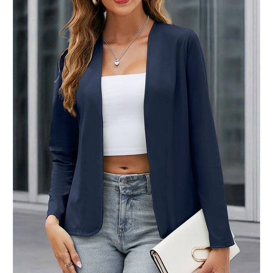 Women’s Plus‑Size Open‑Front Casual Blazer CJ US