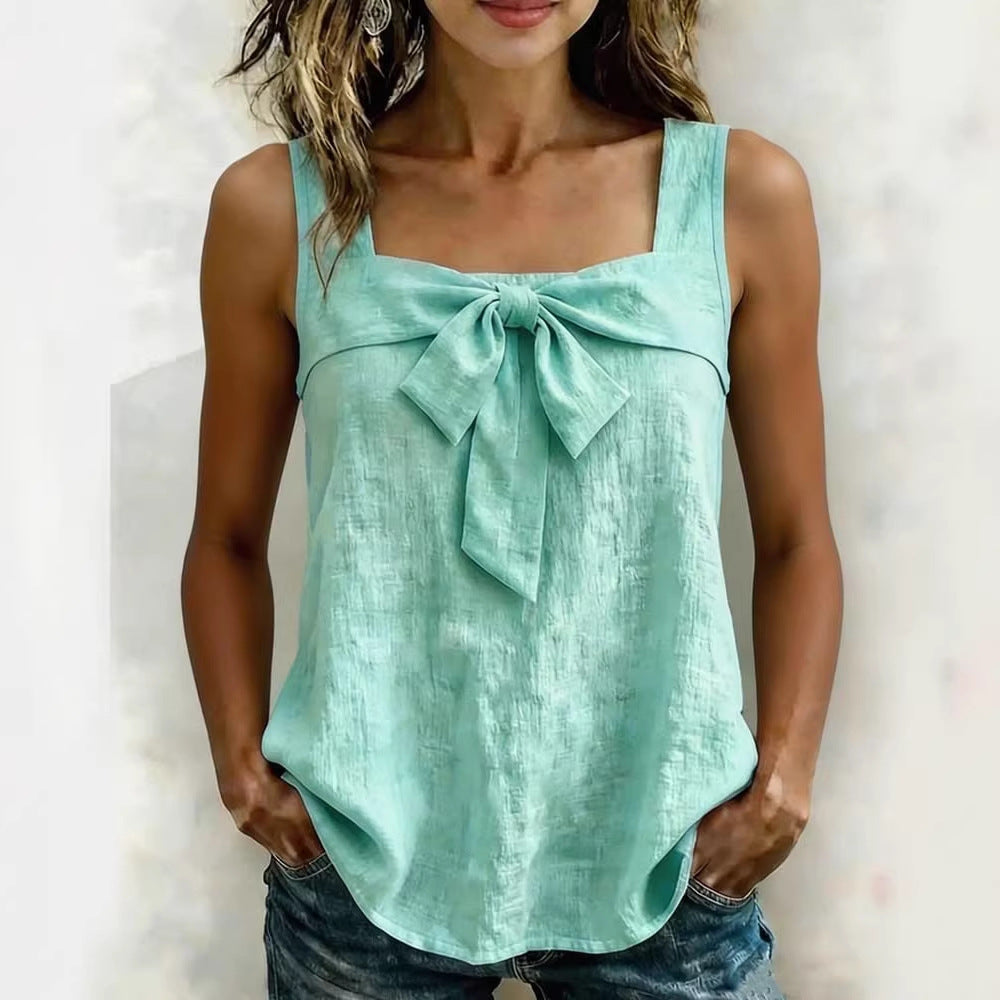 Women's Casual Square-Neck Sleeveless Tank Top 
