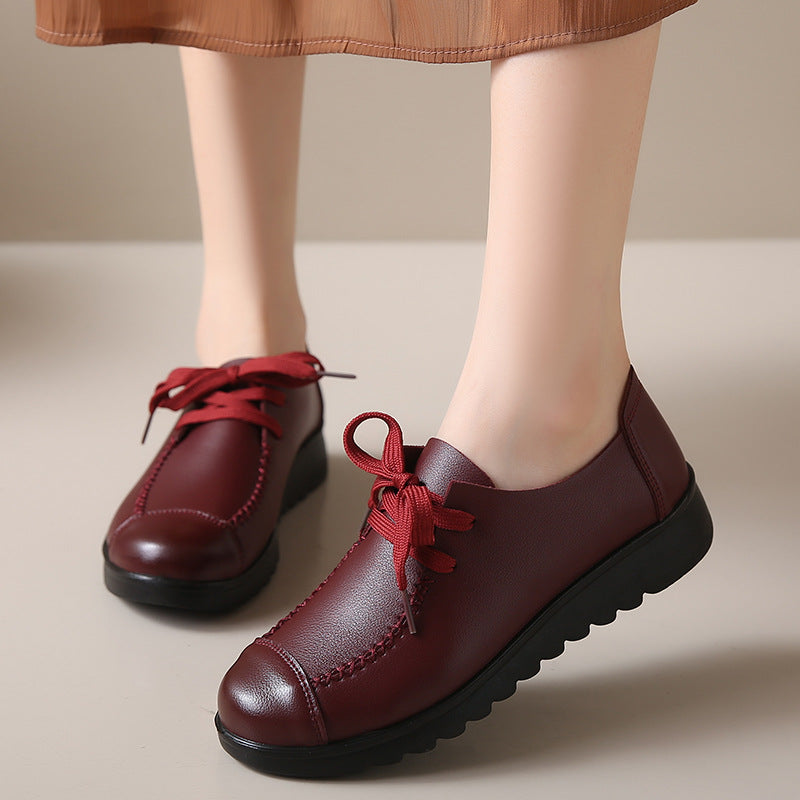 Women's Work Black Flat Soft Sole Anti-slip Shoes 