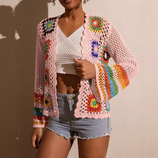 Hand-crocheted Knitted Cardigan For Women 