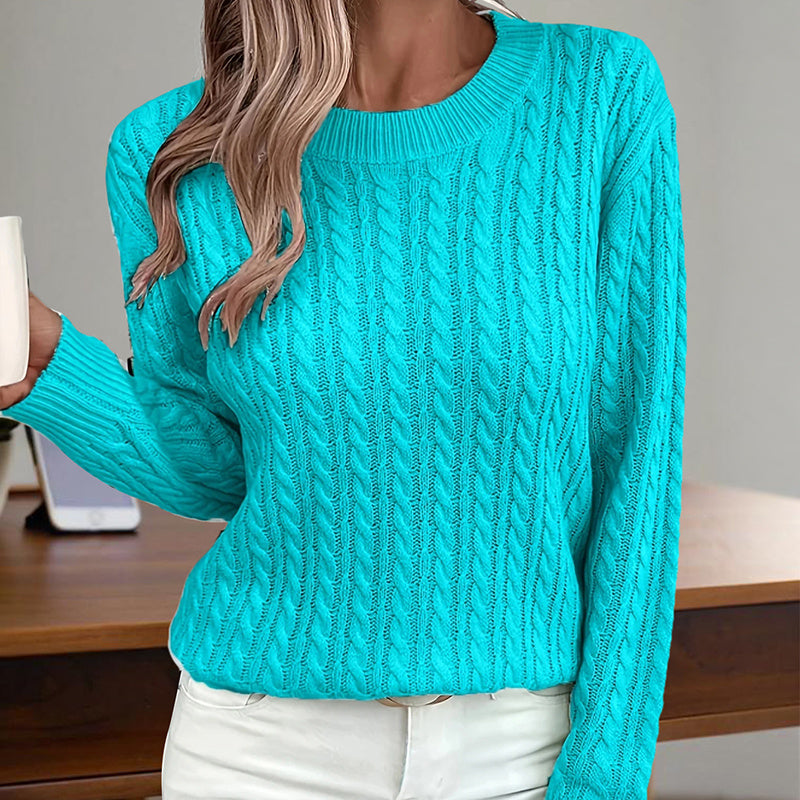 Womens Textured Long Sleeve Sweater Crewneck Pullover Dressy Casual Tops 2025 Fall Trendy Outfits CJ US