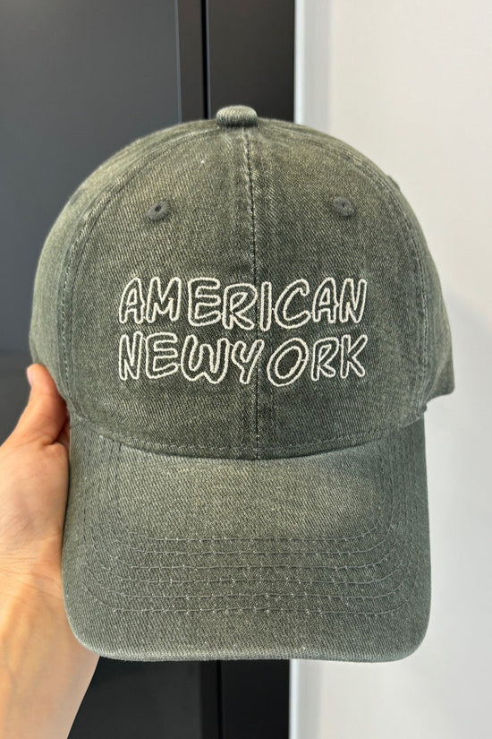 American Retro Washed Denim Peaked Cap Female Korean Style CJ