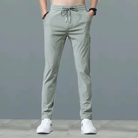 🧊 Men's Ice Silk Plus Size Straight-Leg Pants FitiqueFit