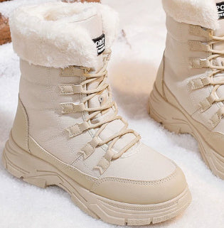 Women’s Fleece-Lined Chunky Sole Shoes – Warm Casual Winter Comfort Shoes - FitiqueFit