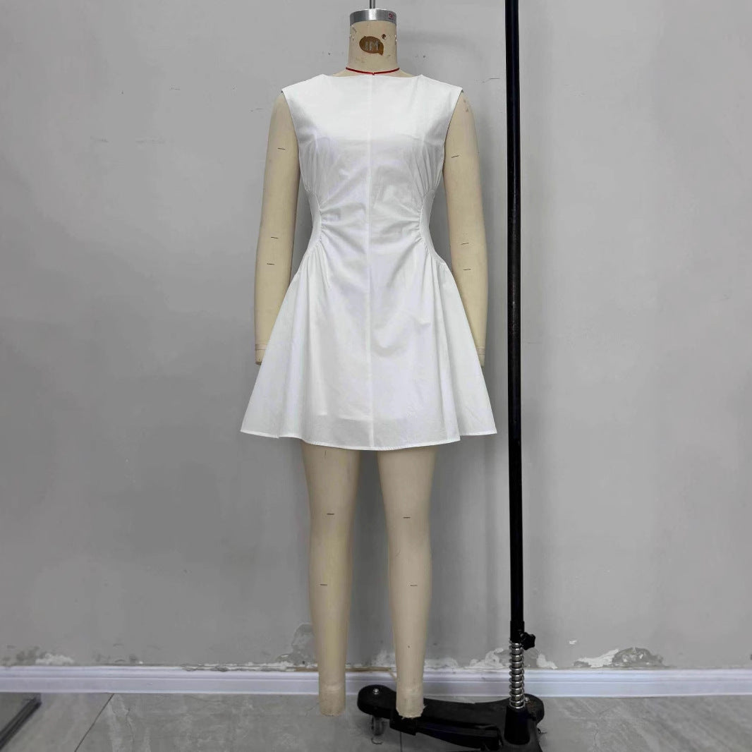 Solid color slim fit dress 