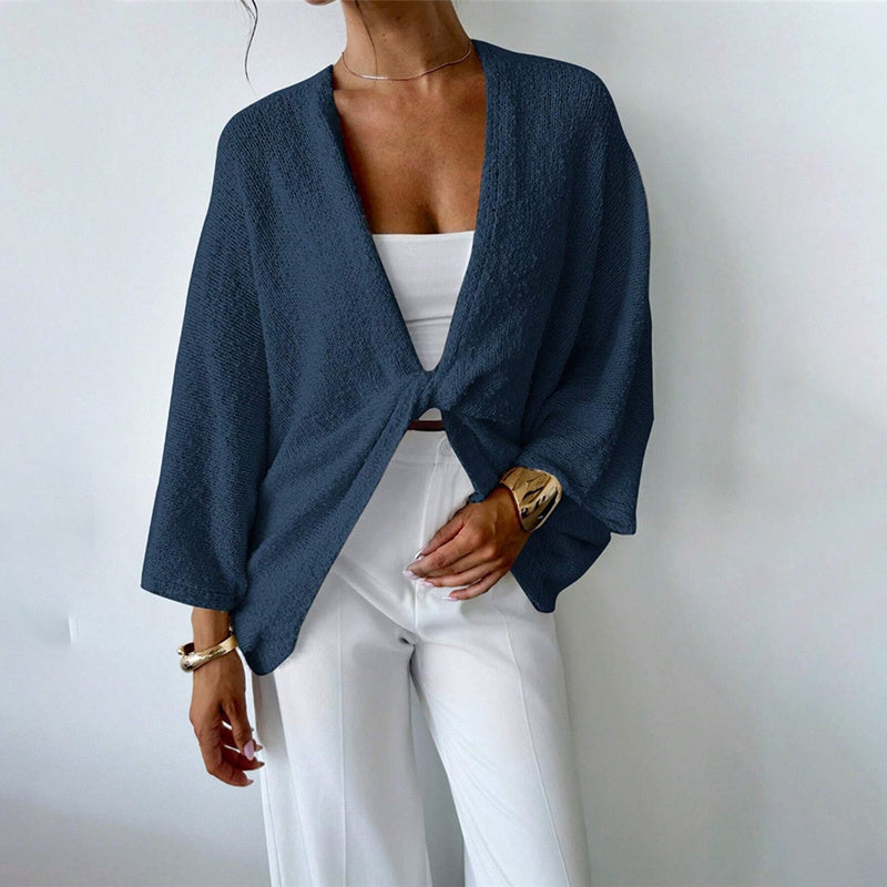 Women’s Criss Cross Knit Sweater – Loose Fit Twisted Pullover Top CJ US