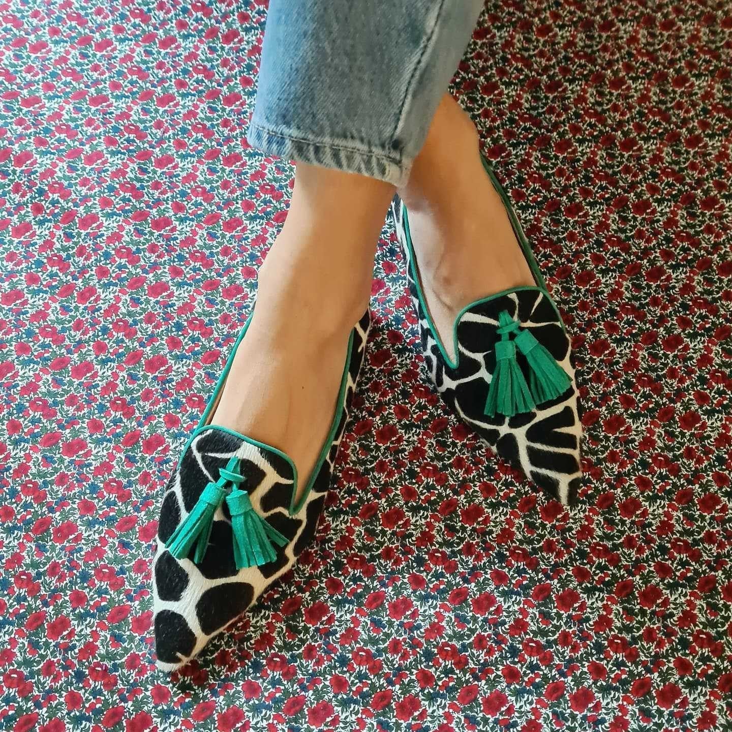 Women's Cows Pattern Tassel Casual Pumps 
