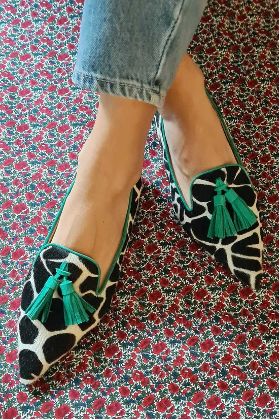 Women's Cows Pattern Tassel Casual Pumps 