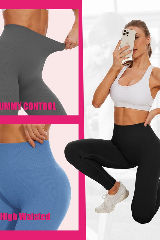 High-waisted seamless cropped leggings CJ US