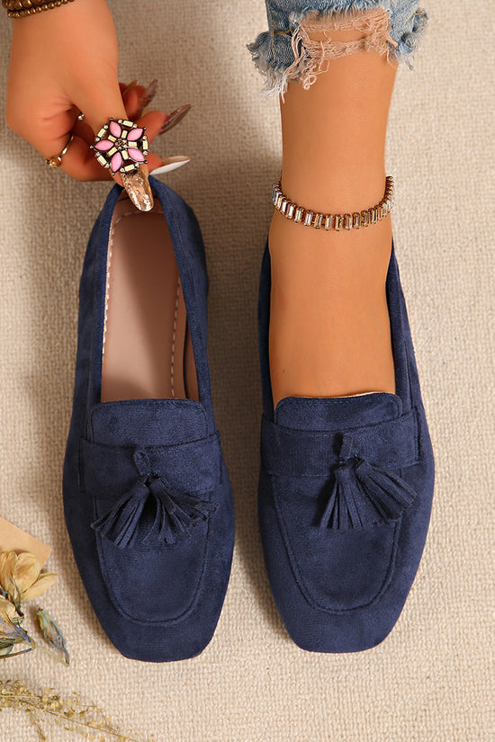 SpringAutumn Square Toe Slip On Casual Loafer Shoes 