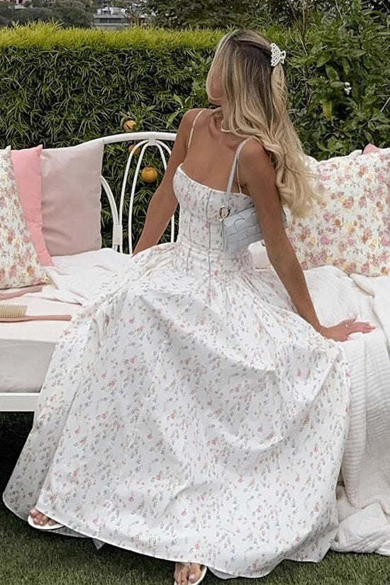 Sexy Printed Strapless Dress Summer Fitted Backless Long Dress Elegant High-End Style Beautiful Summer Dress 
