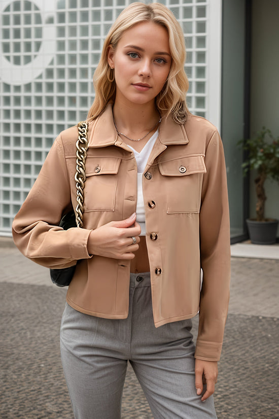 Women's Plus Size New Fashionable Flannel Short Jacket Fashion 2025 Autumn Top CJ US