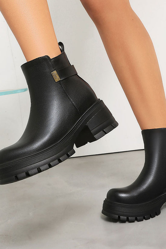 Autumn Winter High Heel Thick Sole 40-43 Large Size Side Zipper Suede Low Cuff Ankle Boots 