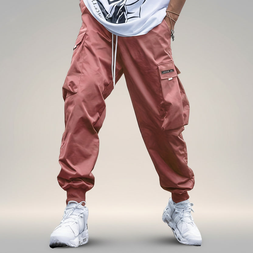 Men’s Multi‑Pocket Drawstring Cargo Pants CJ US