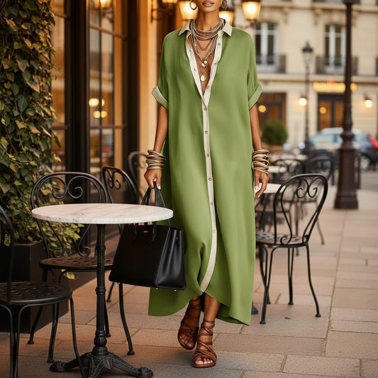 Loose short sleeved shirt skirt 