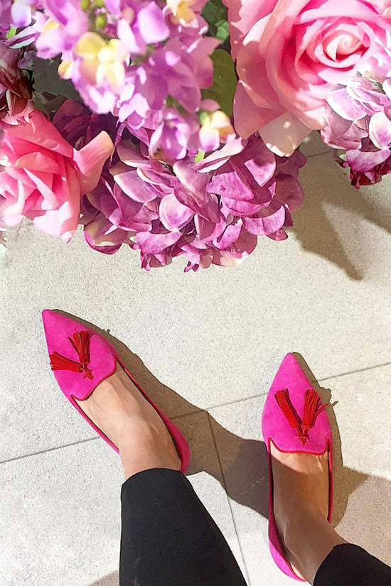 New Low-heeled Pointed-toe Shallow-mouth Tassel Casual Shoes 