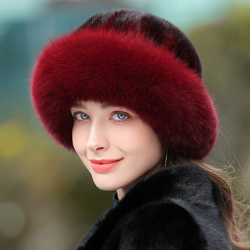 Women's Outdoor Warm Fur Hat In Winter 