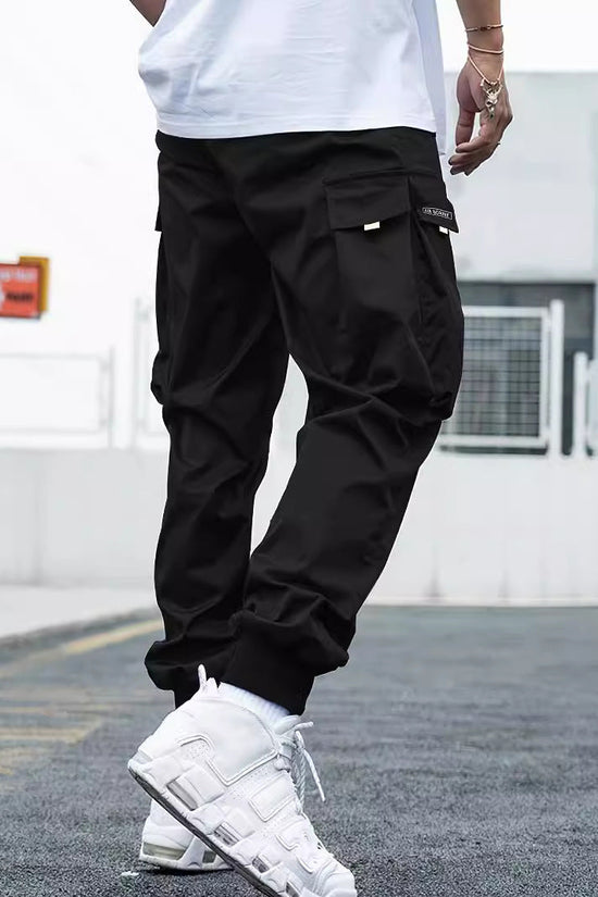 Men’s Multi‑Pocket Drawstring Cargo Pants CJ US