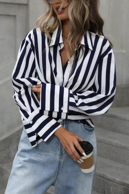 Women's Striped Loose Shirt 