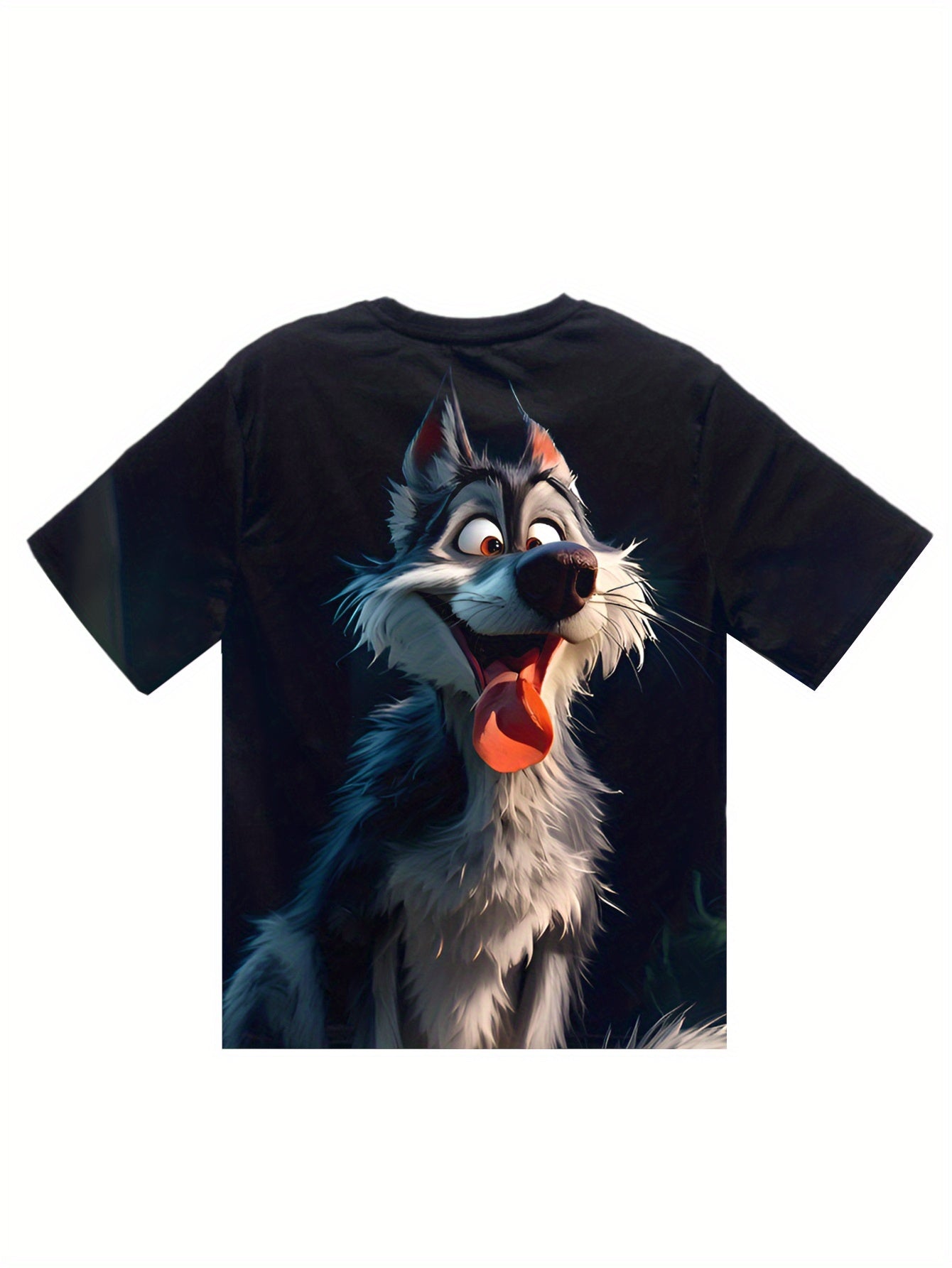 Men's 3D Wolf Print T-shirt - Casual Round Neck CJ US