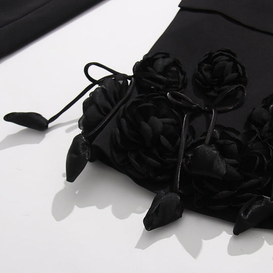 Elegant Three-dimensional Floral Loose-fitting Blazers 