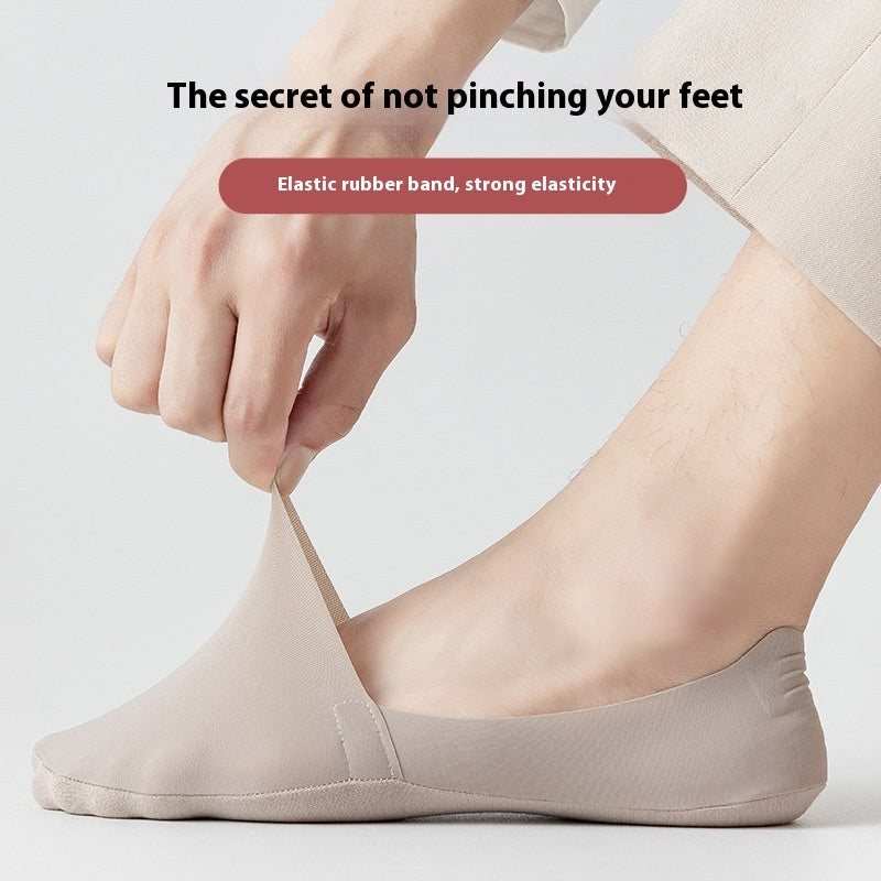 Socks Shallow Mouth Invisible Seamless Low Cut Pure Cotton Bottom Ice Silk 