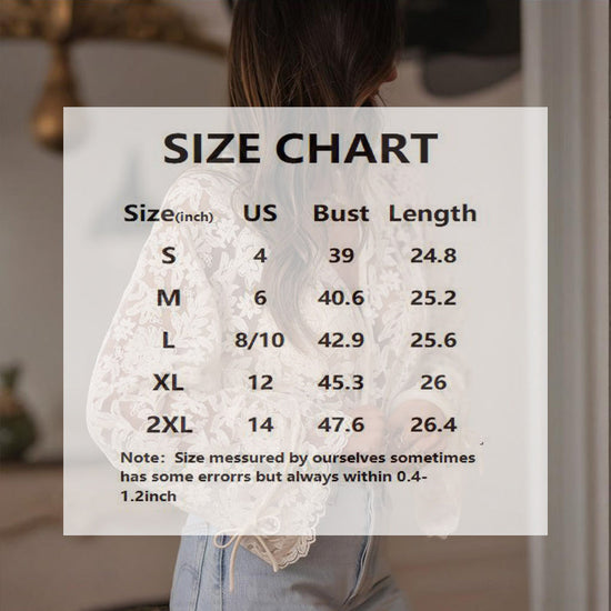 Boho Lace Embroidered V-Neck Blouse CJ US