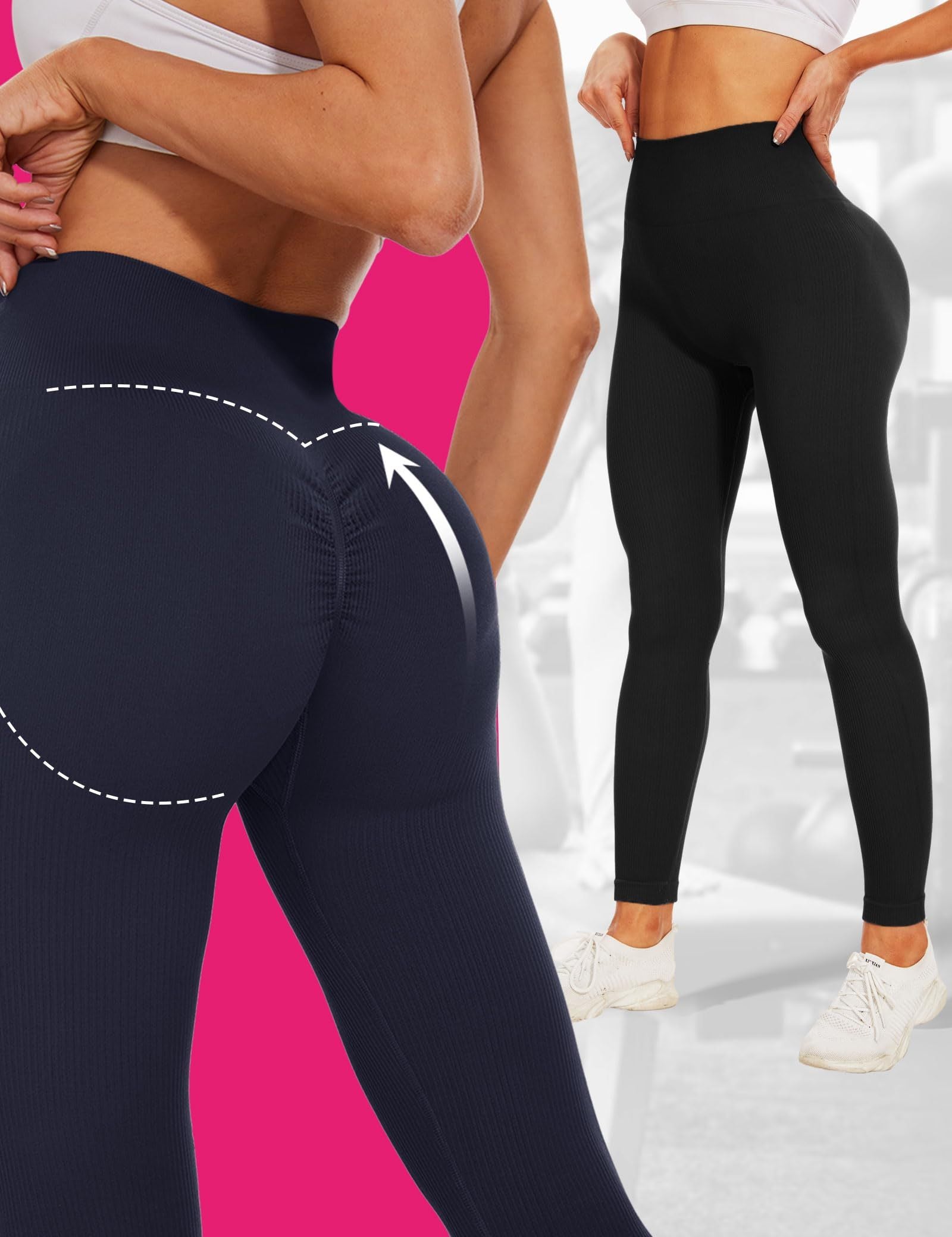 Leggings - Cropped High-rise Seamless Solid Color Light Blue CJ US