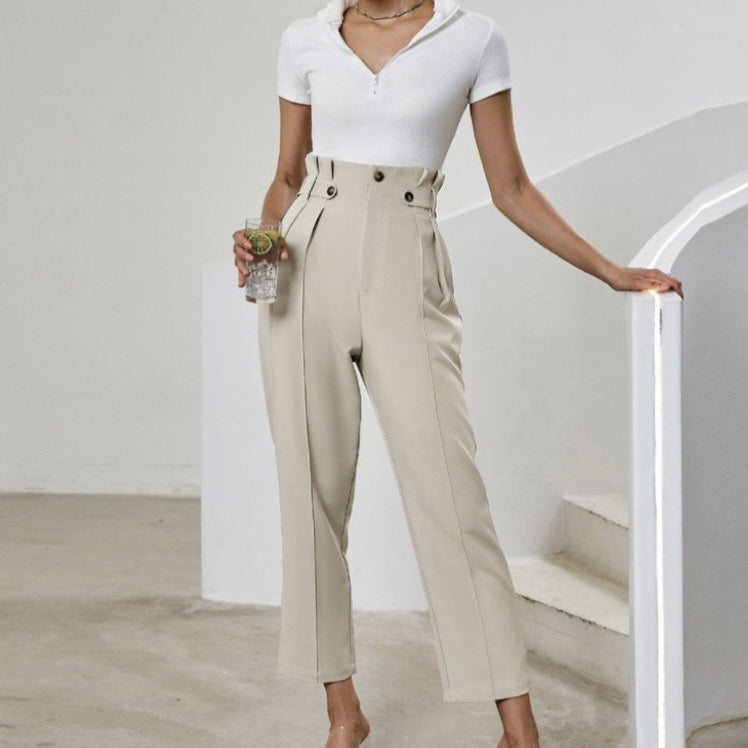 Women’s Solid Color Wide-Leg Pants CJ US
