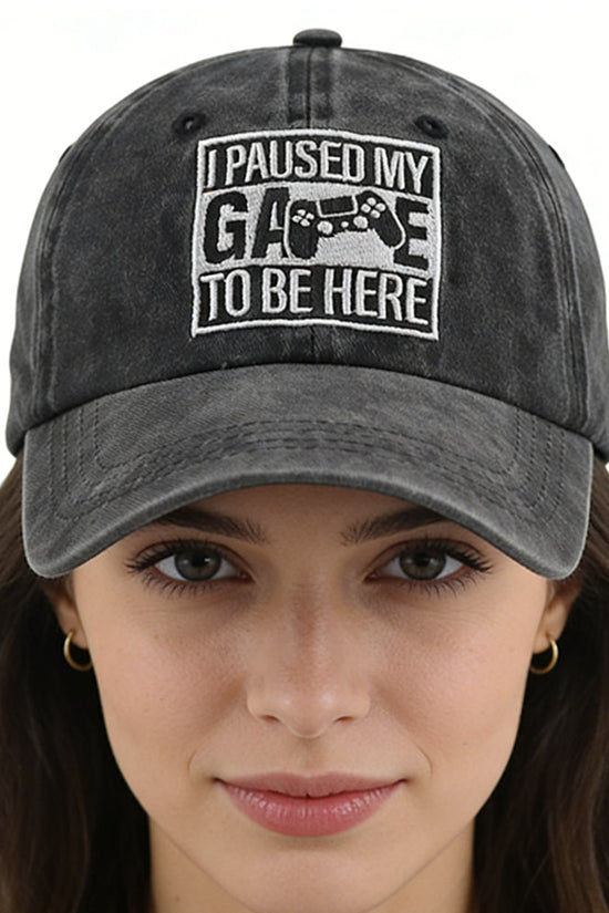 I Paused My Game to Be Here Adjustable Baseball Cap 
