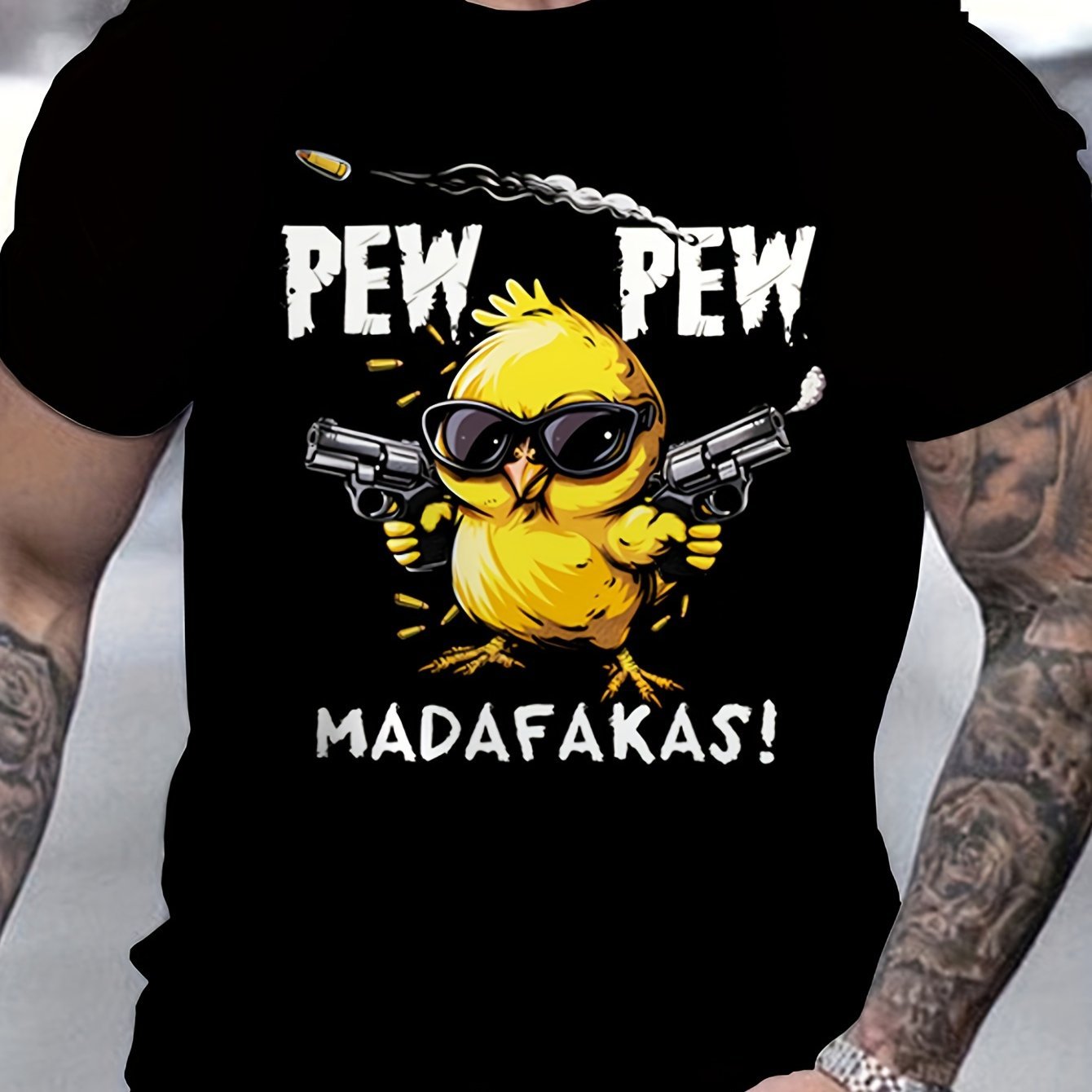 Men's Breathable Cool Girl Cartoon Printed Short Sleeved T-shirt, Casual Street Style Fashion, Round Neck, Men's Summer Casual Wear, Suitable For Running, Fitness, Daily Wear CJ US