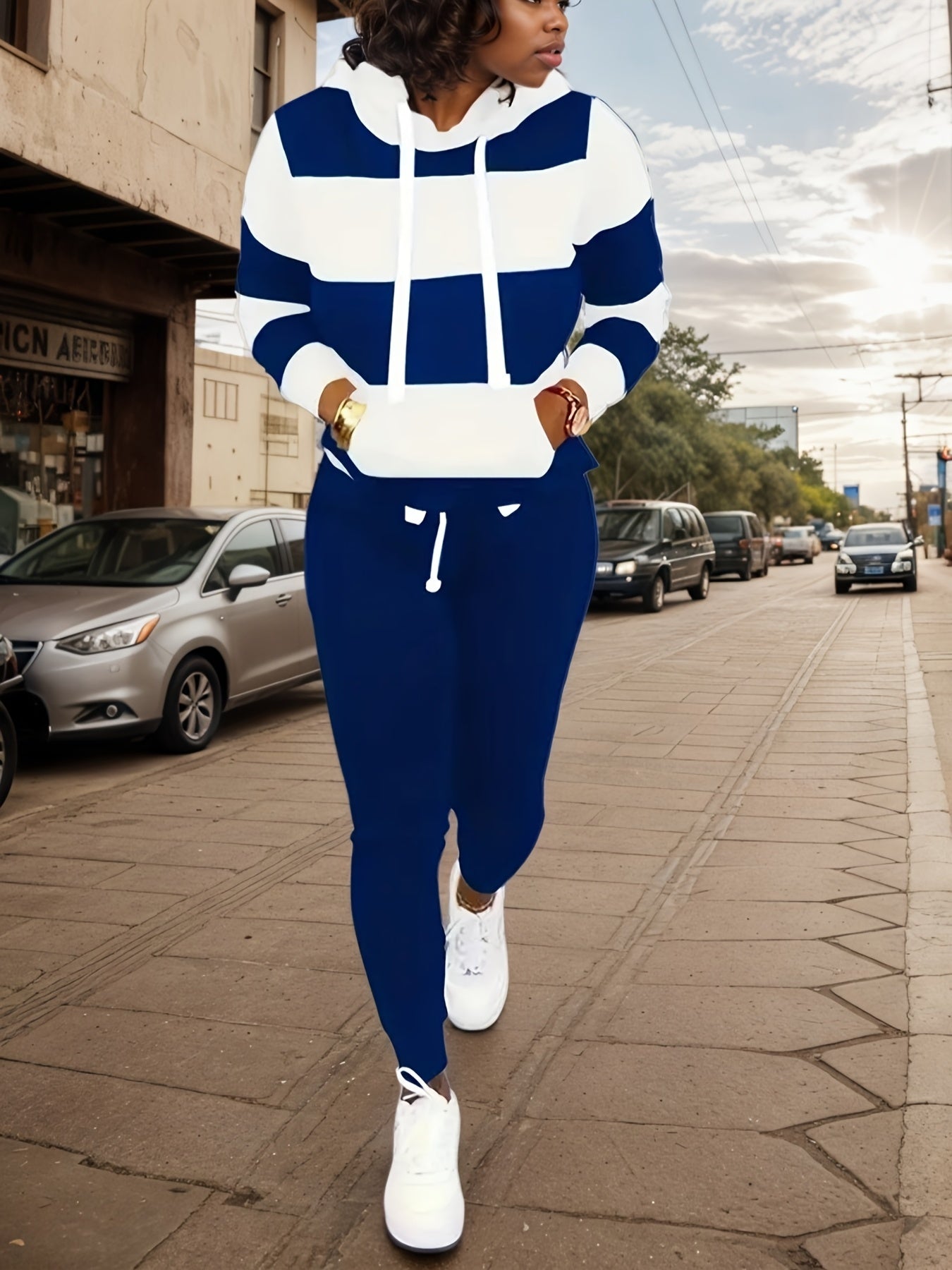2025 Women's Two-piece Casual Sportswear Set, Long Sleeved Sweatshirt And Sports Pants, Sportswear, Sports Casual Wear CJ US
